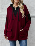 🤲LAST DAY SAVE 49% ⏰Cozy Color-Blocked V-Neck Hooded Sweatshirt