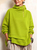 🤲LAST DAY SAVE 49% ⏰Modern Asymmetric High-Neck Casual Sweatshirt