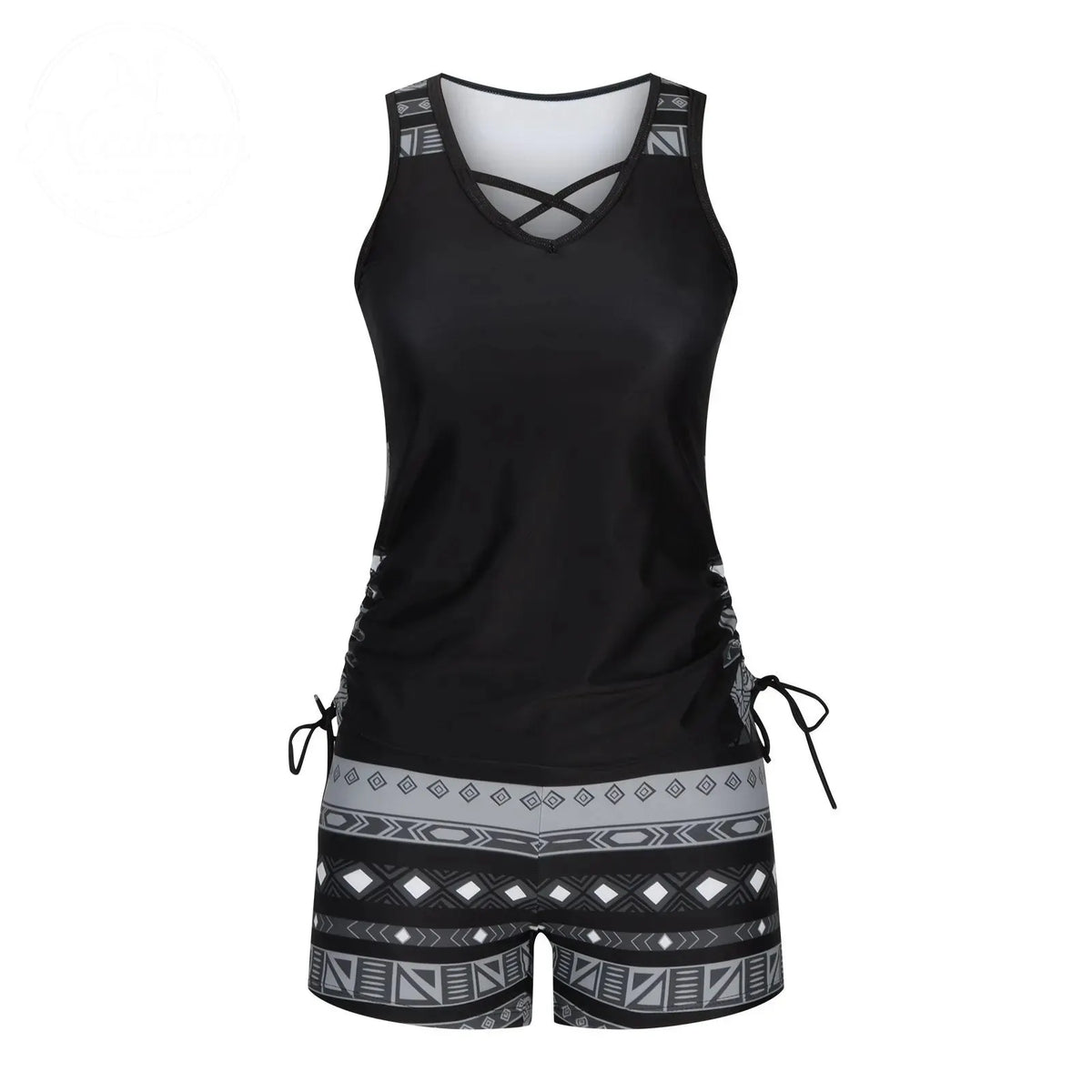 ⏰LAST DAY 60% OFF - Miraclesuit Women's Tummy Control Tankini Set with Built-In Bra – Flattering Boho Swimwear with Shorts